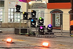 Outdoor Lighting on Staging Platform